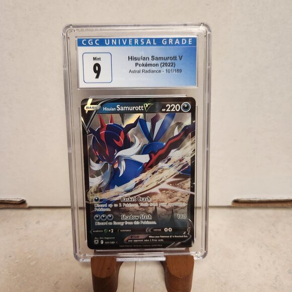 Pokemon Astral Radiance Hisuian Samurott V 101/189 - CGC 9 - Picture 1 of 2